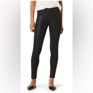 Women's Hudson Jeans Barbara Black Coated High Waist Ankle Skinny Jeans, Sz 29